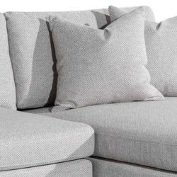 CLC6373-CA 3 Seater Right Chaise Fabric Sofa - Grey - Furniture Castle
