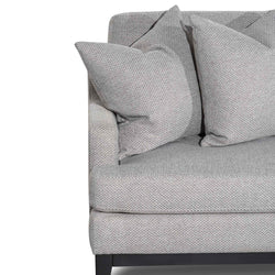 CLC6373-CA 3 Seater Right Chaise Fabric Sofa - Grey - Furniture Castle