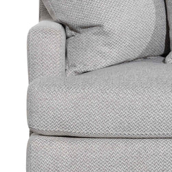 CLC6373-CA 3 Seater Right Chaise Fabric Sofa - Grey - Furniture Castle