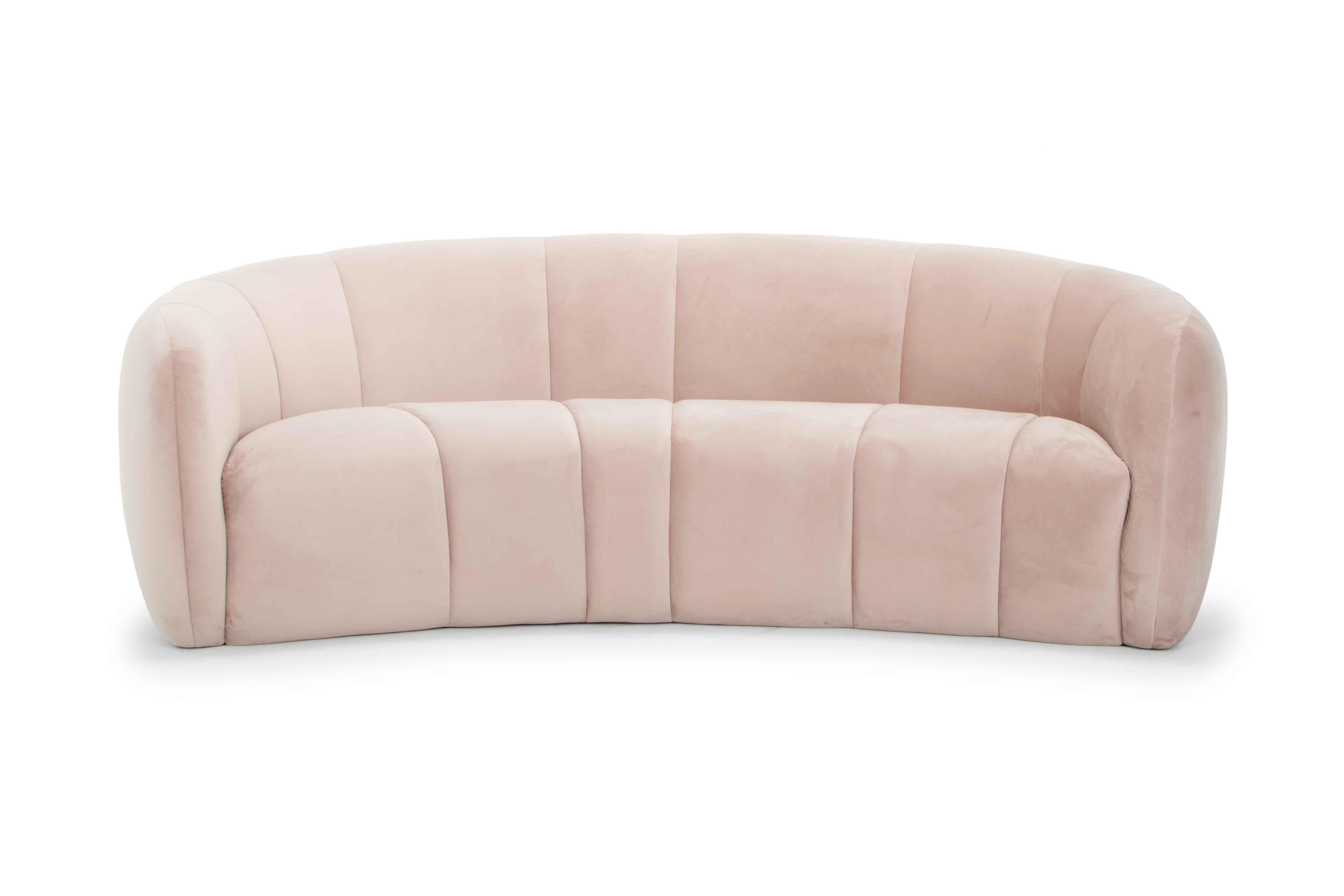 CLC6412 3 Seater Fabric Sofa - Blush - Furniture Castle