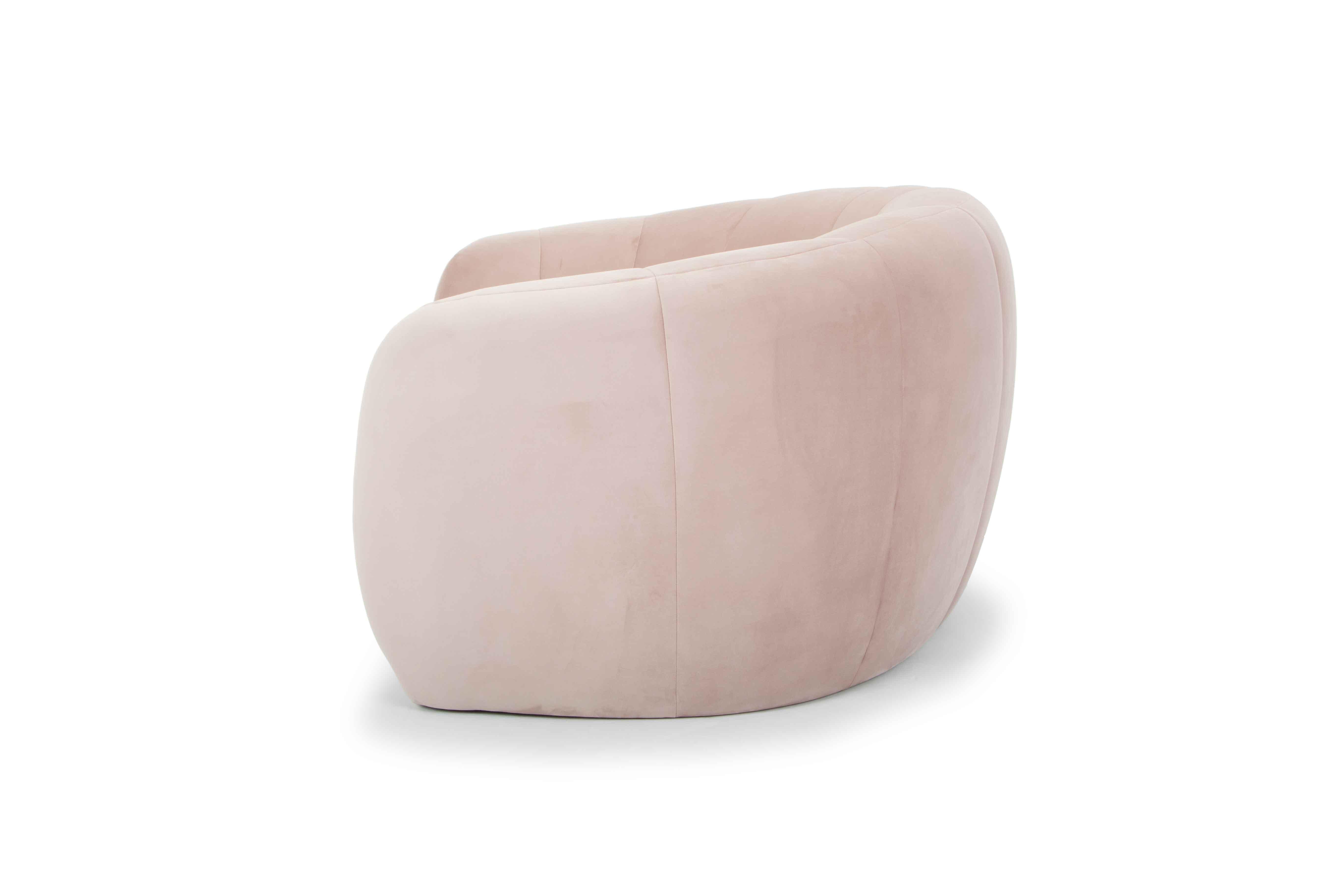 CLC6412 3 Seater Fabric Sofa - Blush - Furniture Castle