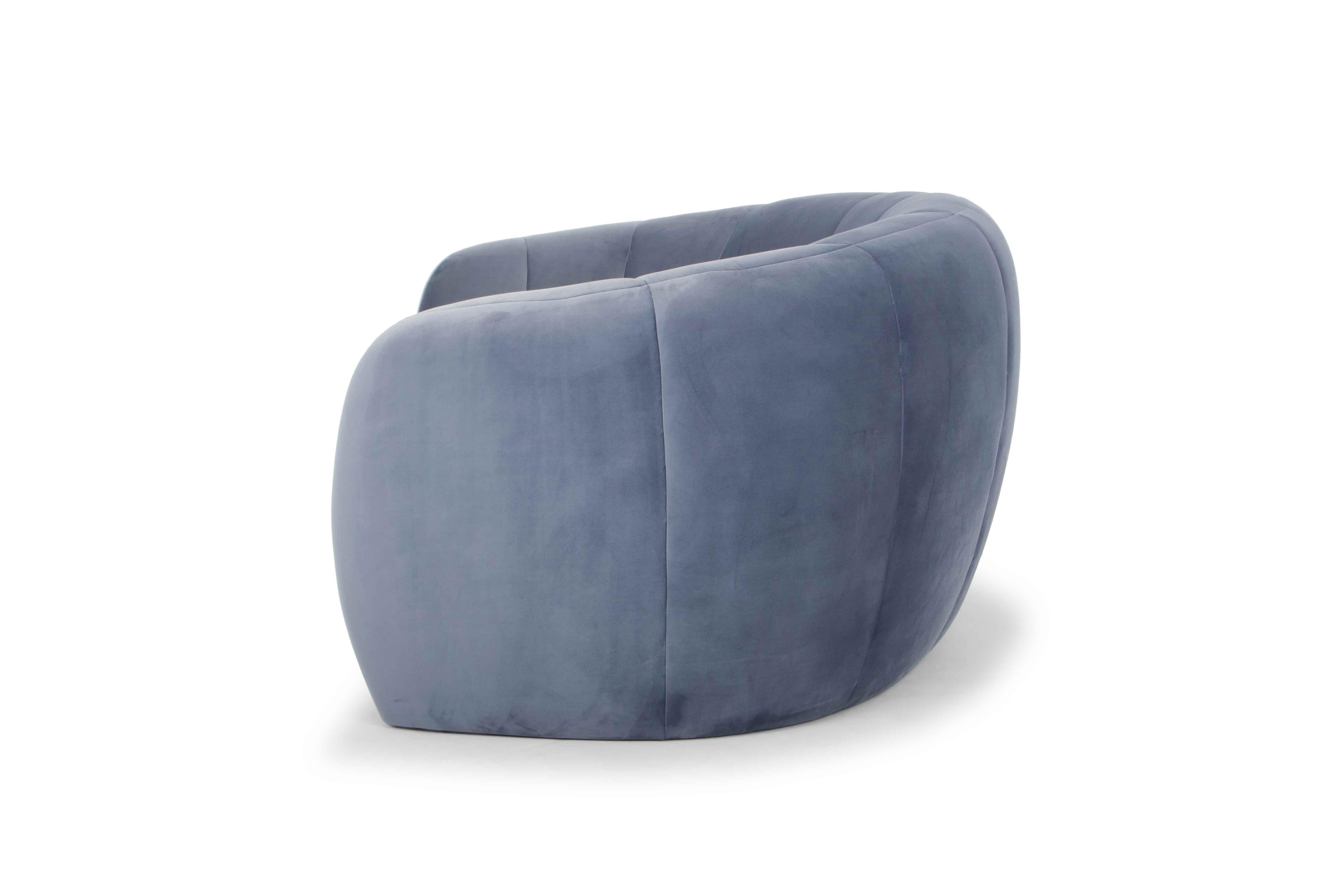 CLC6413 3 Seater Fabric Sofa - Dust Blue - Furniture Castle