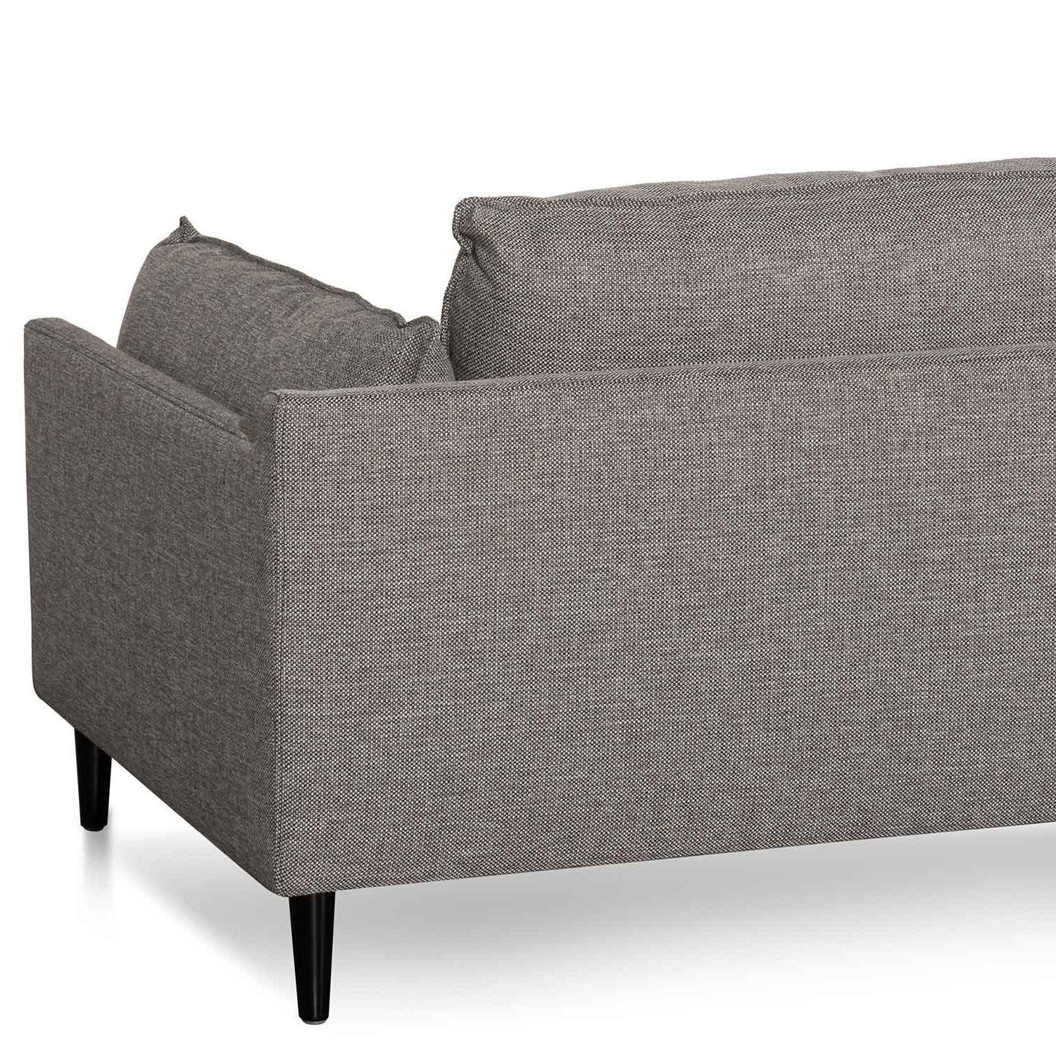 CLC6430-KSO 4 Seater Left Chaise Fabric Sofa - Graphite Grey - Furniture Castle