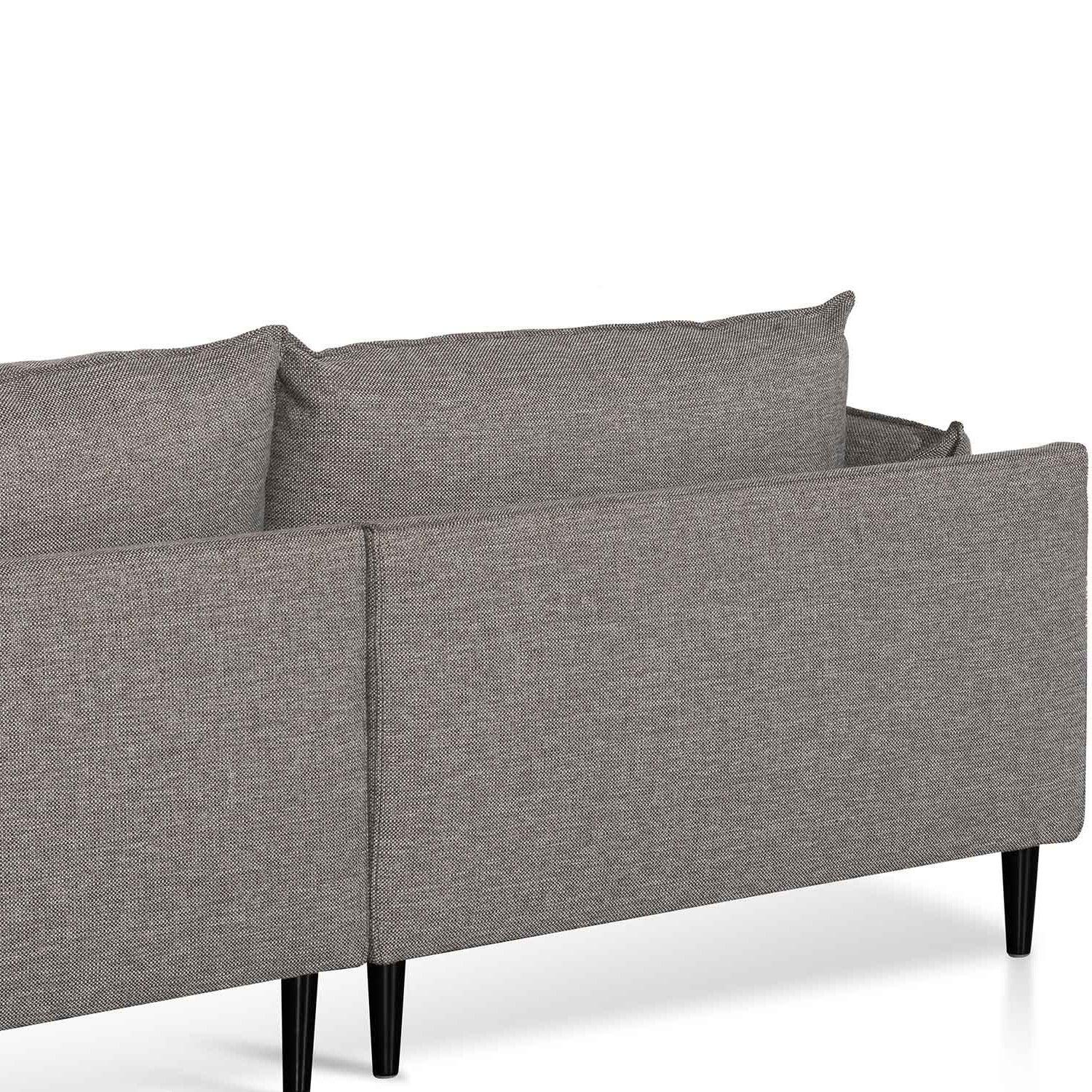 CLC6430-KSO 4 Seater Left Chaise Fabric Sofa - Graphite Grey - Furniture Castle