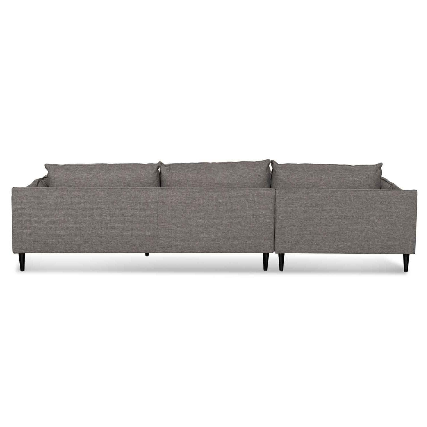 CLC6430-KSO 4 Seater Left Chaise Fabric Sofa - Graphite Grey - Furniture Castle