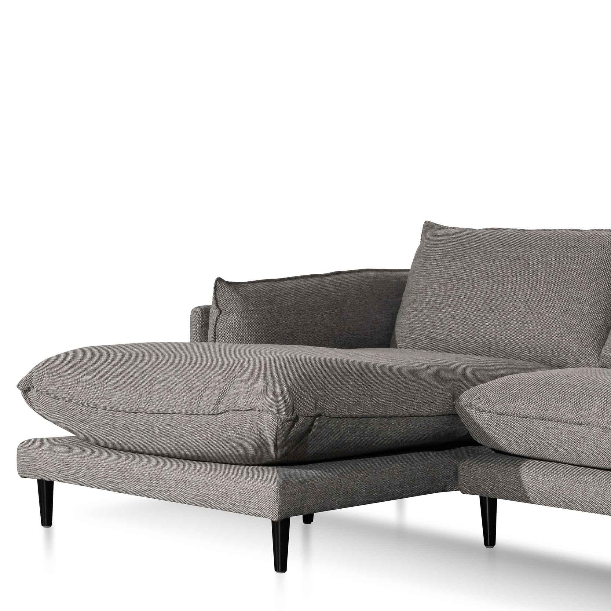 CLC6430-KSO 4 Seater Left Chaise Fabric Sofa - Graphite Grey - Furniture Castle