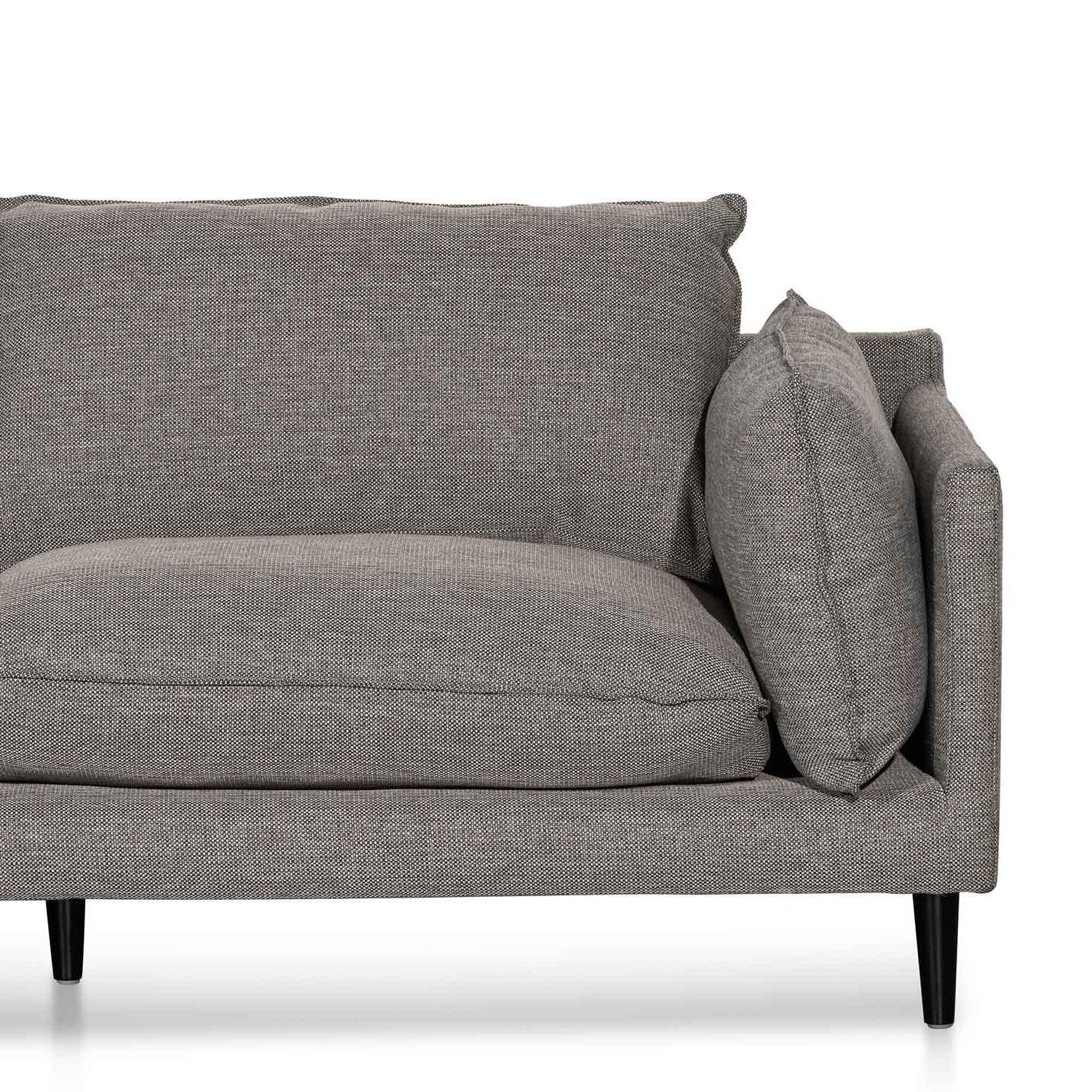 CLC6430-KSO 4 Seater Left Chaise Fabric Sofa - Graphite Grey - Furniture Castle