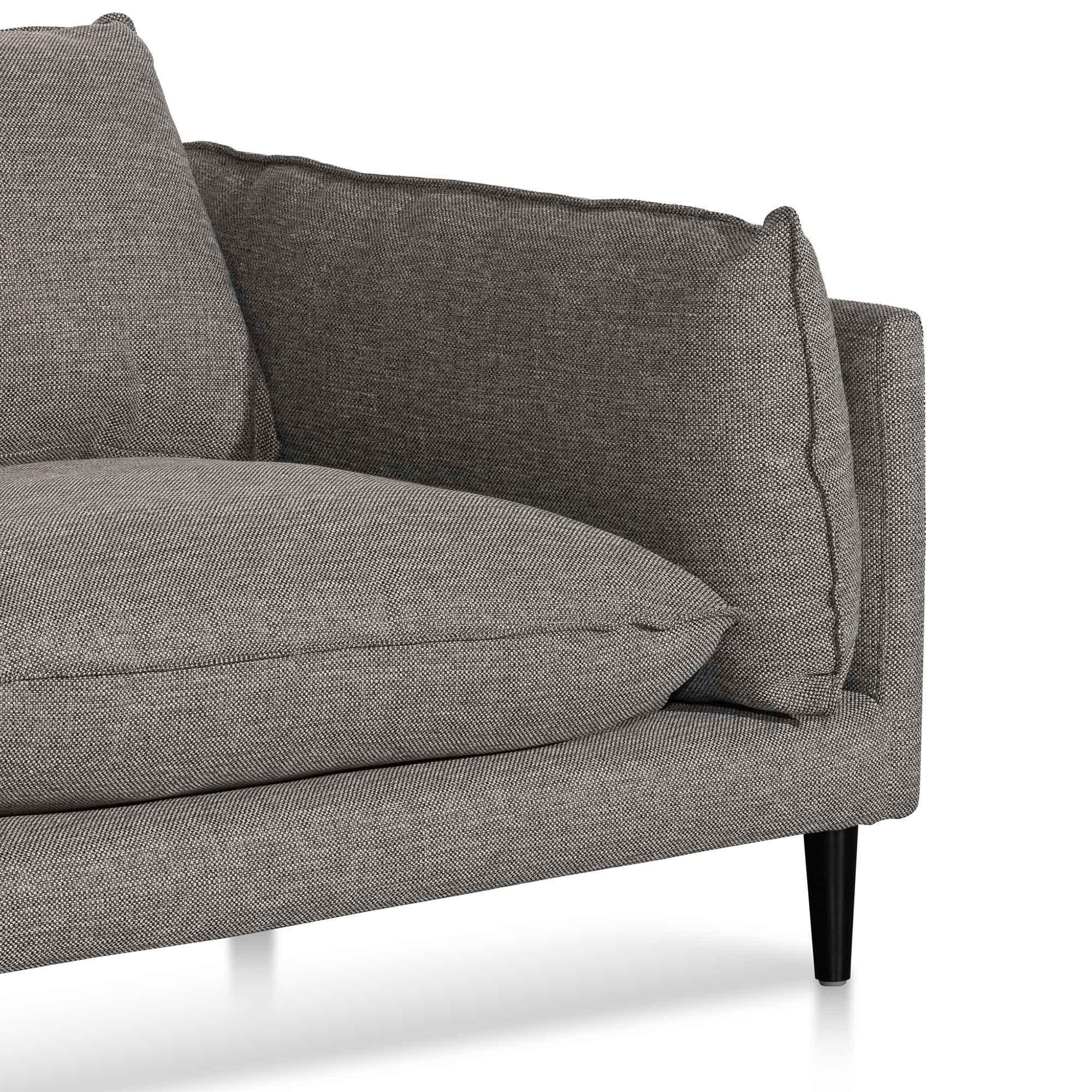 CLC6430-KSO 4 Seater Left Chaise Fabric Sofa - Graphite Grey - Furniture Castle