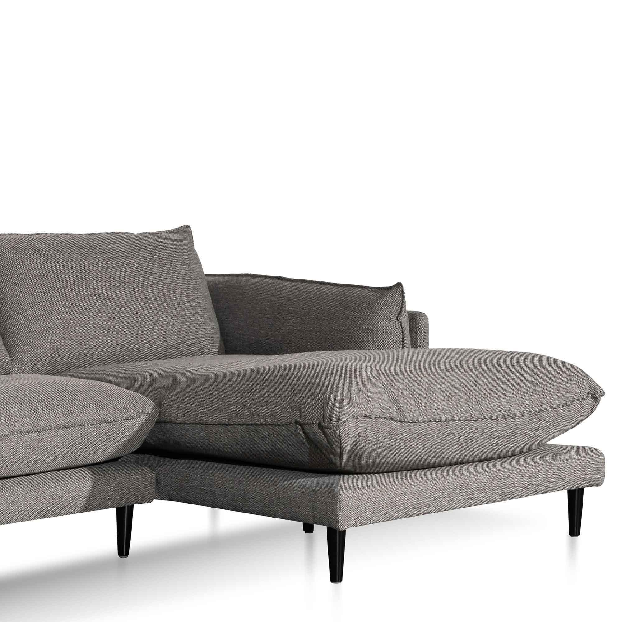 CLC6431-KSO 4 Seater Right Chaise Fabric Sofa - Graphite Grey - Furniture Castle