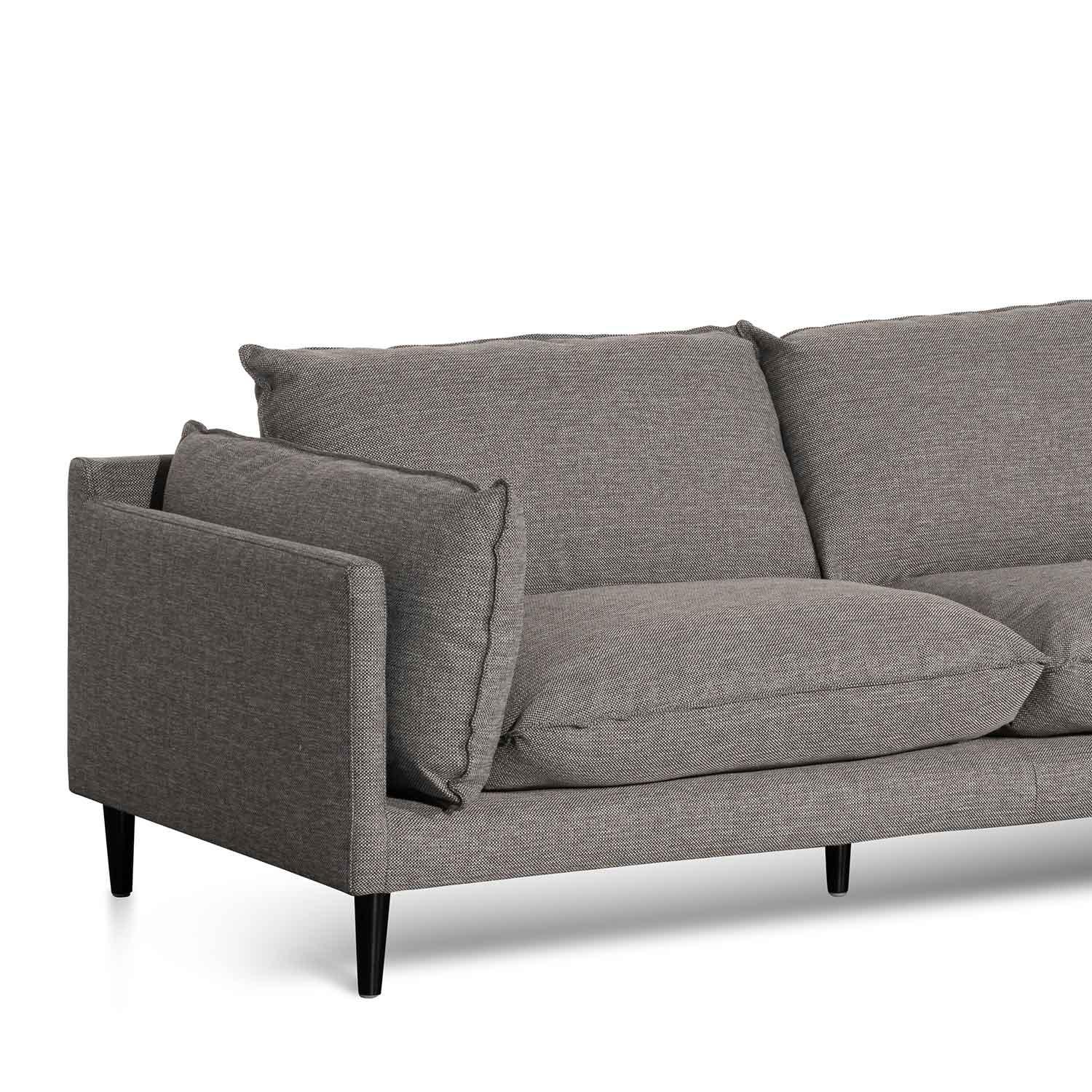 CLC6431-KSO 4 Seater Right Chaise Fabric Sofa - Graphite Grey - Furniture Castle