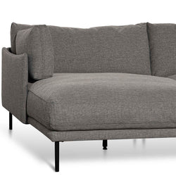 CLC6435-KSO 4 Seater Left Chaise Fabric Sofa - Graphite Grey - Furniture Castle