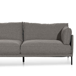 CLC6435-KSO 4 Seater Left Chaise Fabric Sofa - Graphite Grey - Furniture Castle