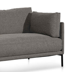 CLC6435-KSO 4 Seater Left Chaise Fabric Sofa - Graphite Grey - Furniture Castle