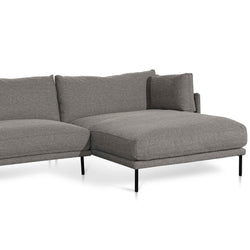 CLC6436-KSO 4 Seater Right Chaise Fabric Sofa - Graphite Grey - Furniture Castle