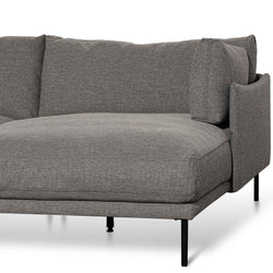 CLC6436-KSO 4 Seater Right Chaise Fabric Sofa - Graphite Grey - Furniture Castle