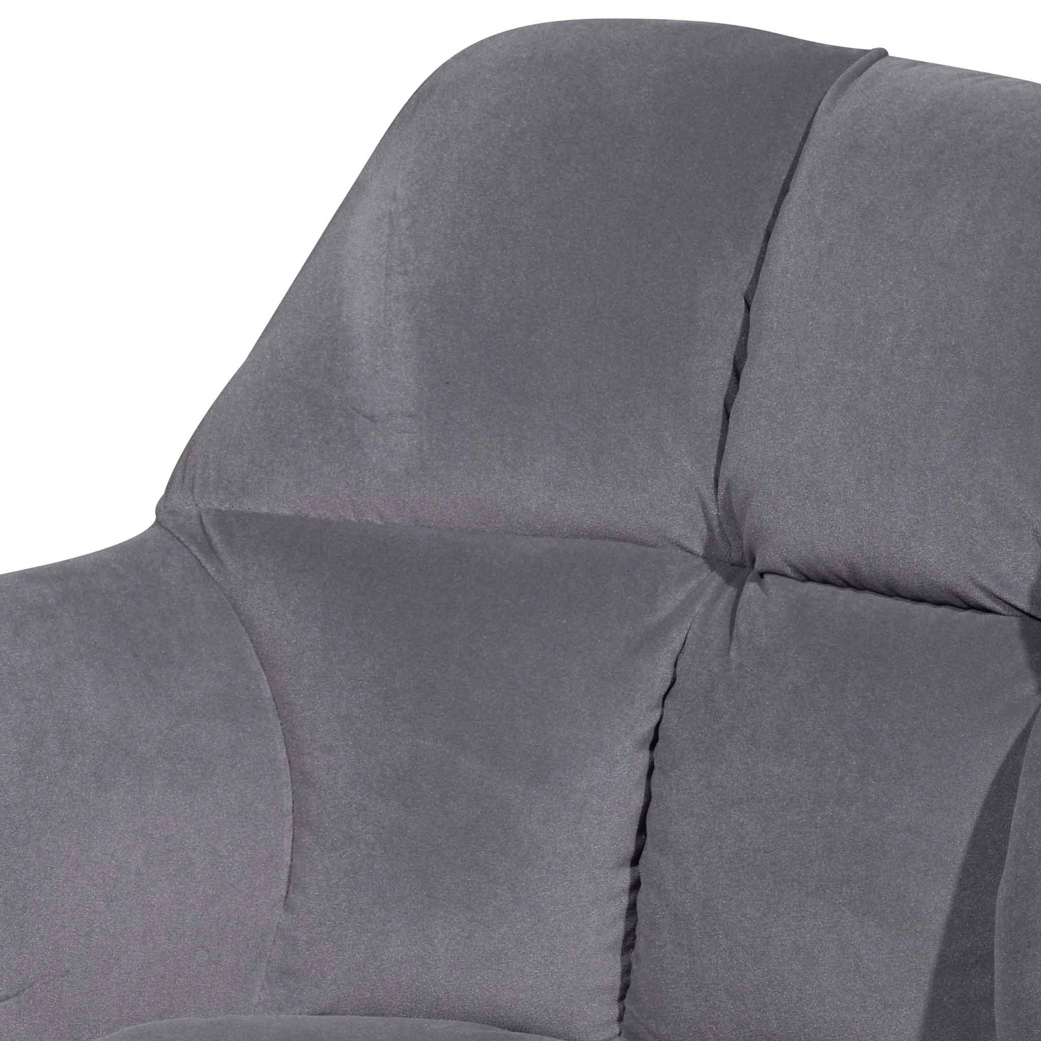 CLC6560-LF Visitor Chair - Dark Grey Velvet with Black Legs - Furniture Castle