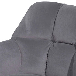CLC6560-LF Visitor Chair - Dark Grey Velvet with Black Legs - Furniture Castle
