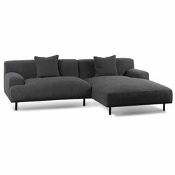 CLC6645-CA Right Chaise Sofa - Charcoal Boucle - Furniture Castle