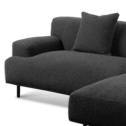 CLC6645-CA Right Chaise Sofa - Charcoal Boucle - Furniture Castle