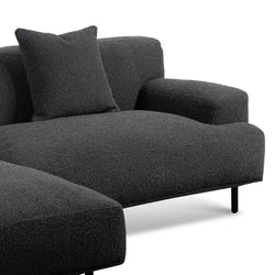 CLC6646-CA Left Chaise Sofa - Charcoal Boucle - Furniture Castle