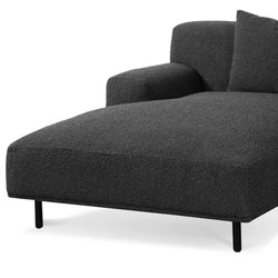 CLC6646-CA Left Chaise Sofa - Charcoal Boucle - Furniture Castle