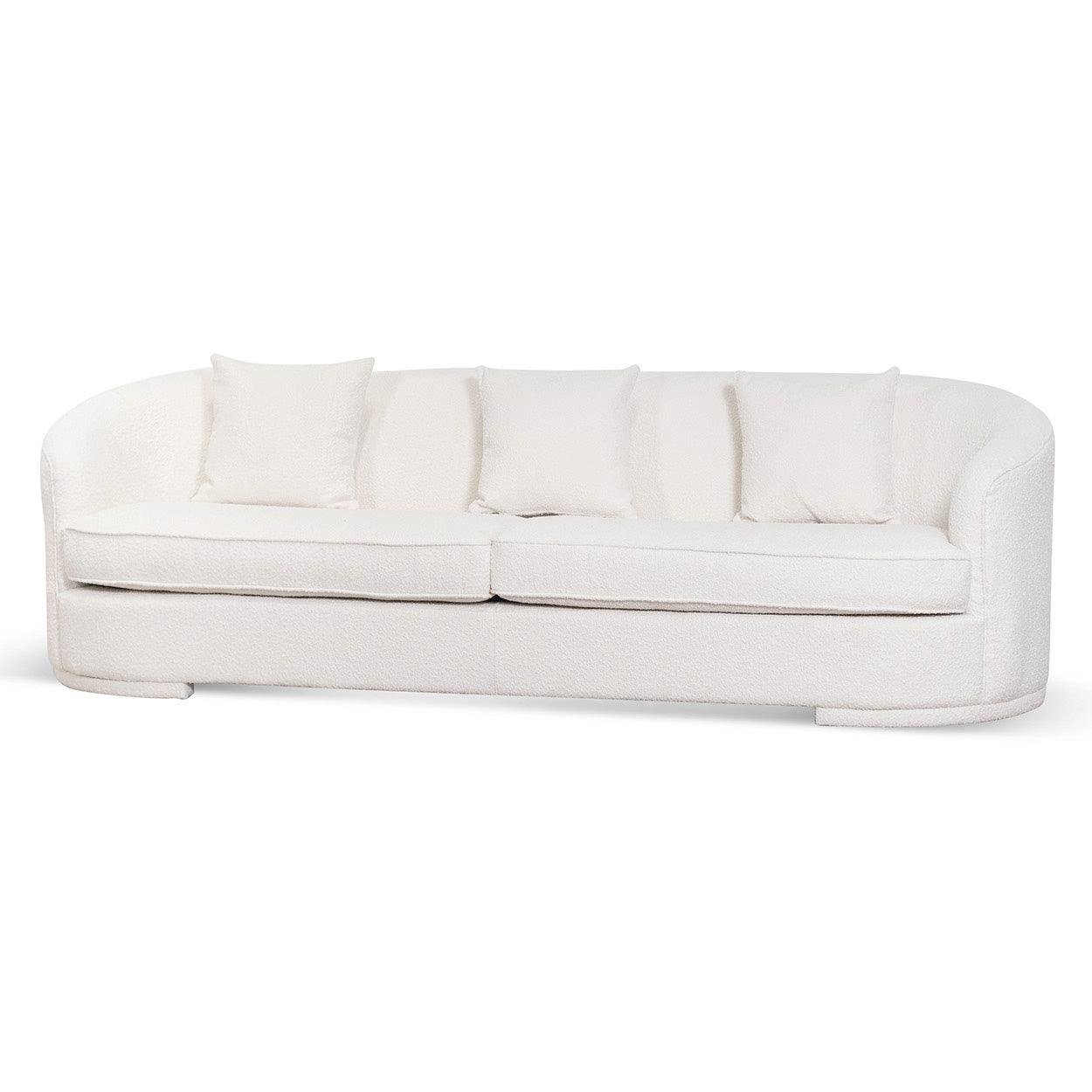 CLC6742-FS 4 Seater Sofa - Ivory White Boucle - Furniture Castle