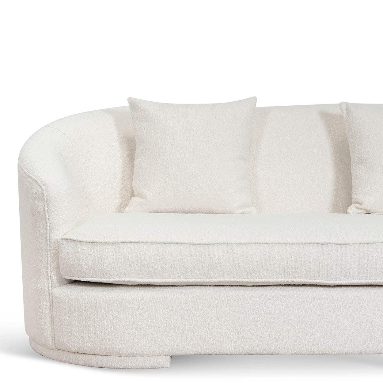 CLC6742-FS 4 Seater Sofa - Ivory White Boucle - Furniture Castle
