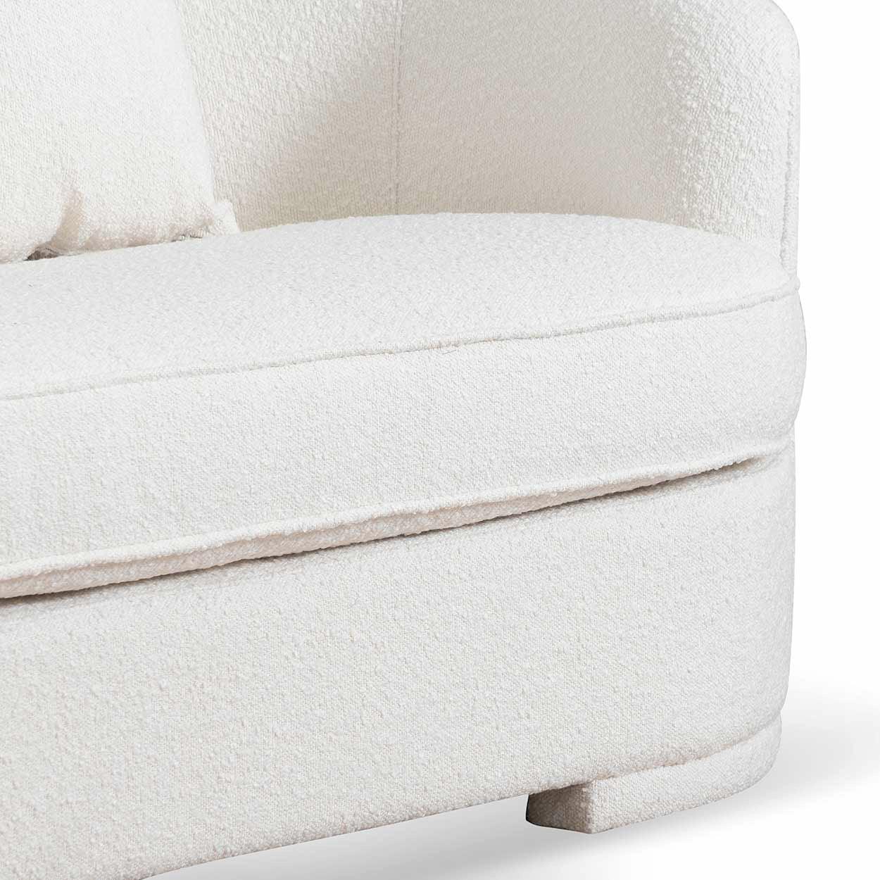CLC6742-FS 4 Seater Sofa - Ivory White Boucle - Furniture Castle