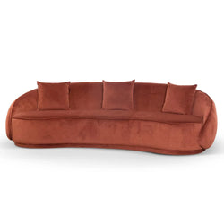 CLC6748-FS Velvet 3 Seater Sofa - Rustic Orange - Furniture Castle