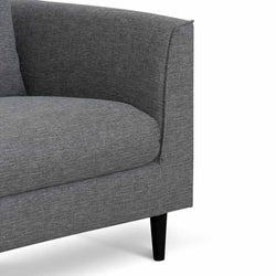 CLC6812-KSO 2 Seater Fabric Sofa - Graphite Grey with Black Leg - Furniture Castle
