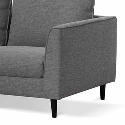 CLC6812-KSO 2 Seater Fabric Sofa - Graphite Grey with Black Leg - Furniture Castle