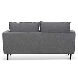 CLC6812-KSO 2 Seater Fabric Sofa - Graphite Grey with Black Leg - Furniture Castle
