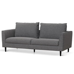 CLC6814-KSO 3 Seater Fabric Sofa - Graphite Grey with Black Leg - Furniture Castle