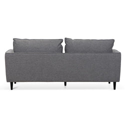 CLC6814-KSO 3 Seater Fabric Sofa - Graphite Grey with Black Leg - Furniture Castle