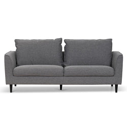 CLC6814-KSO 3 Seater Fabric Sofa - Graphite Grey with Black Leg - Furniture Castle