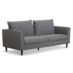 CLC6814-KSO 3 Seater Fabric Sofa - Graphite Grey with Black Leg - Furniture Castle