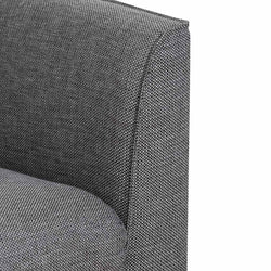 CLC6814-KSO 3 Seater Fabric Sofa - Graphite Grey with Black Leg - Furniture Castle
