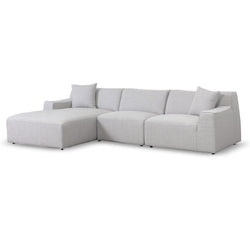 CLC6828-YY 3 Seater Left Chaise Sofa - Passive Grey - Furniture Castle