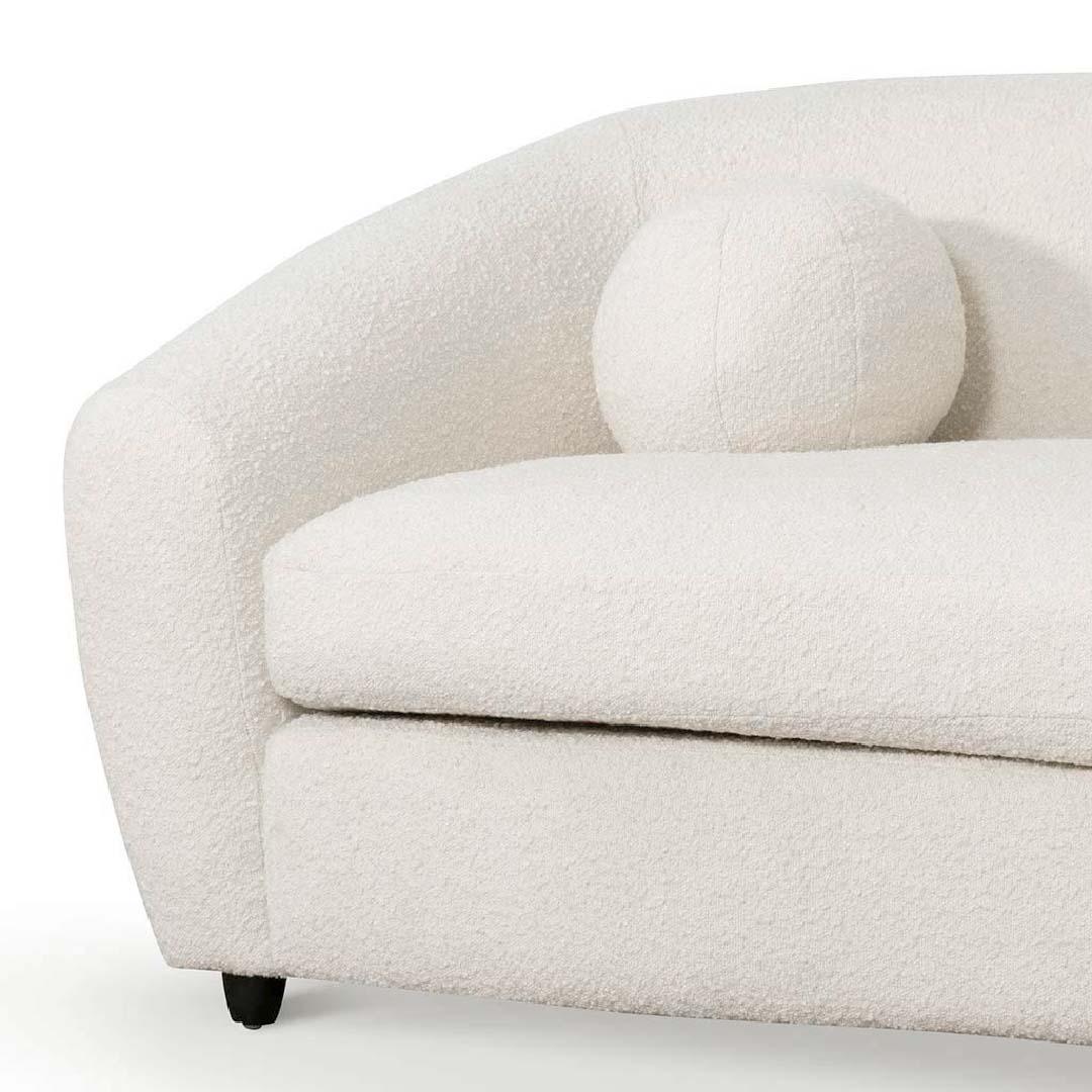 CLC6829-CA 3 Seater Sofa - Ivory White Boucle - Furniture Castle