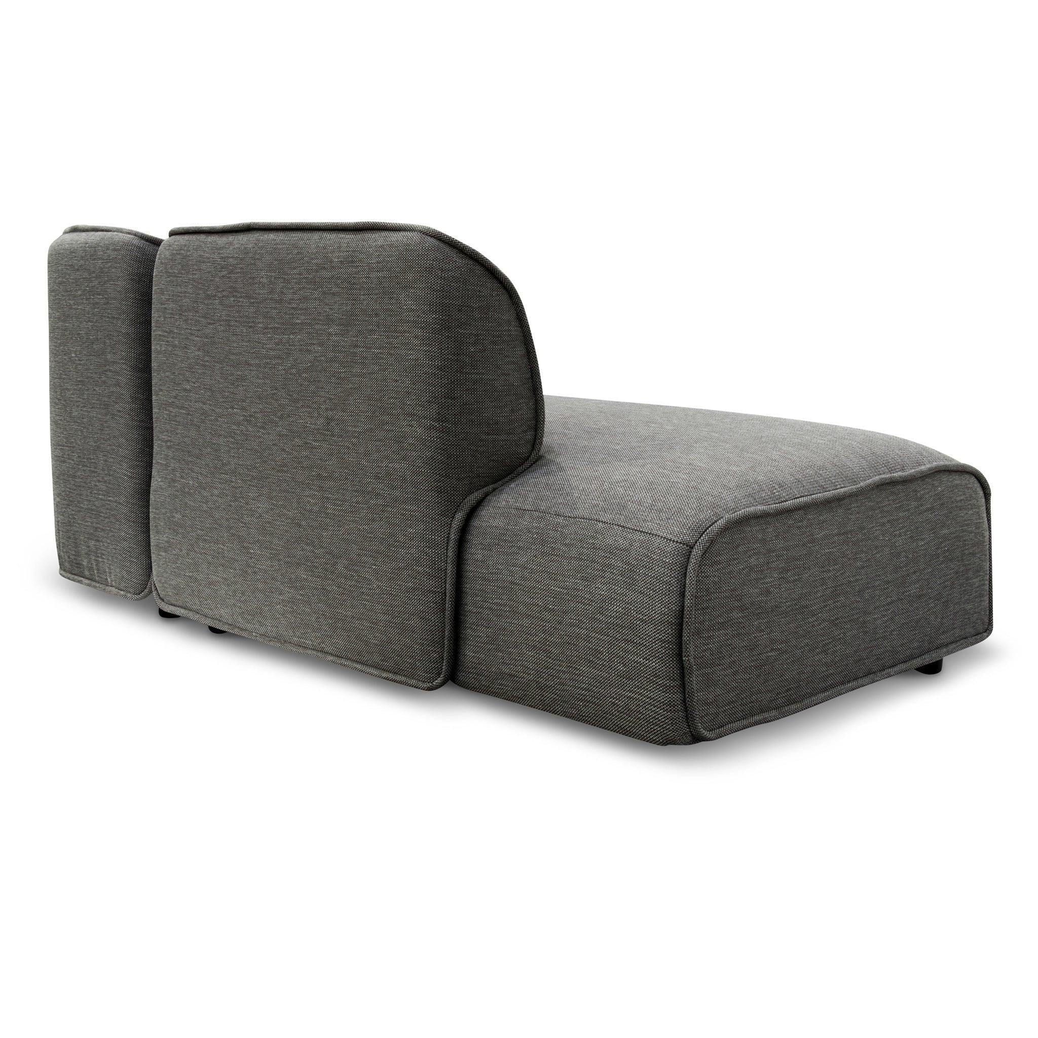 CLC6966-KSO Right Return Modular Fabric Corner Sofa - Graphite Grey - Furniture Castle