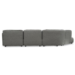 CLC6966-KSO Right Return Modular Fabric Corner Sofa - Graphite Grey - Furniture Castle
