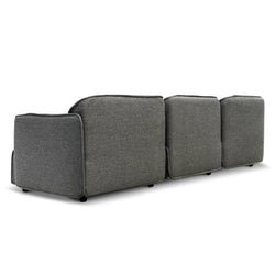 CLC6966-KSO Right Return Modular Fabric Corner Sofa - Graphite Grey - Furniture Castle