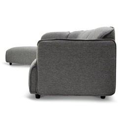 CLC6966-KSO Right Return Modular Fabric Corner Sofa - Graphite Grey - Furniture Castle