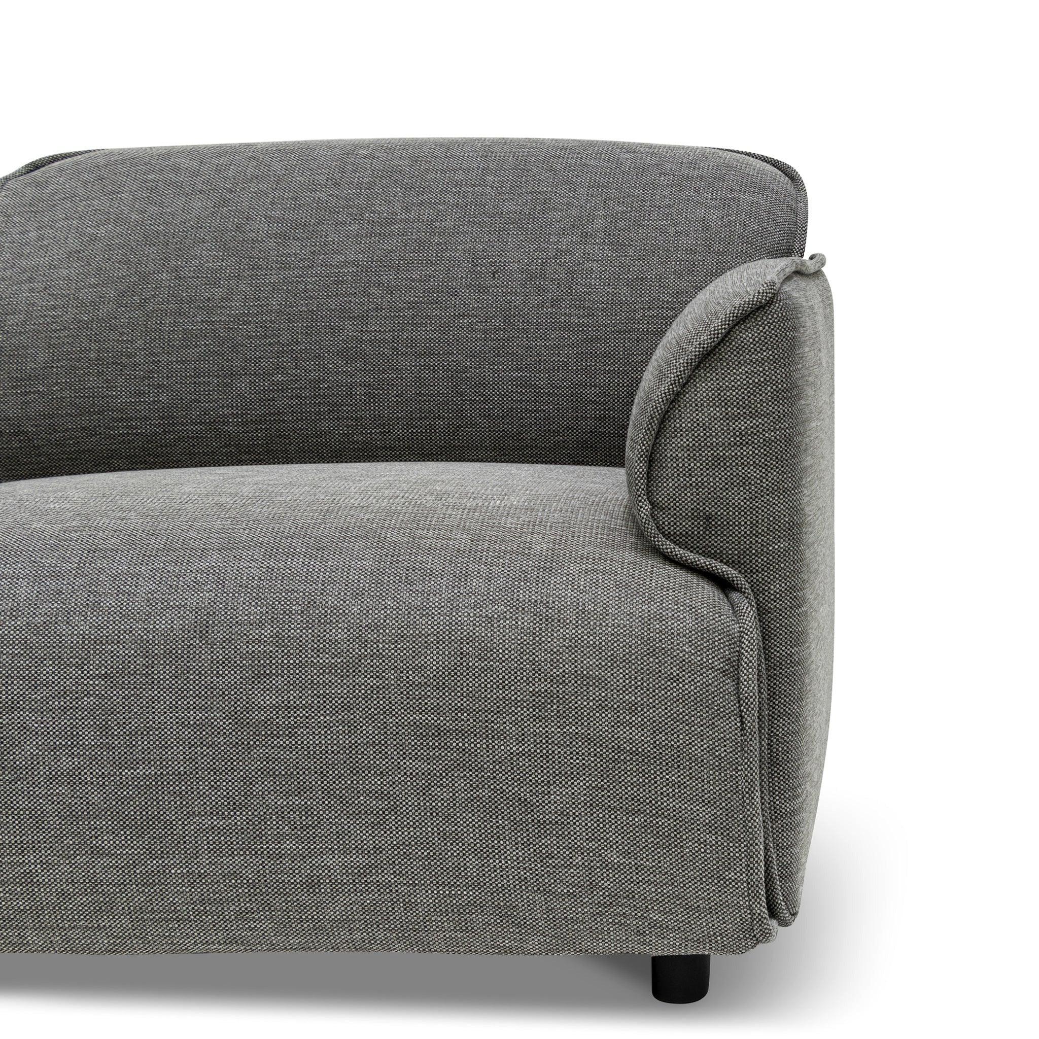 CLC6966-KSO Right Return Modular Fabric Corner Sofa - Graphite Grey - Furniture Castle