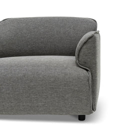 CLC6966-KSO Right Return Modular Fabric Corner Sofa - Graphite Grey - Furniture Castle