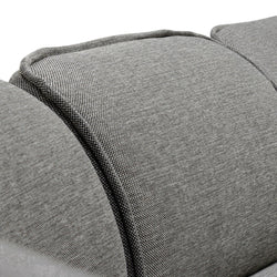 CLC6966-KSO Right Return Modular Fabric Corner Sofa - Graphite Grey - Furniture Castle