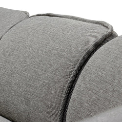 CLC6967-KSO Left Return Modular Fabric Corner Sofa - Graphite Grey - Furniture Castle