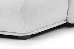 CLC724 3 Seater Right Chaise Fabric Sofa - Light Texture Grey - Furniture Castle
