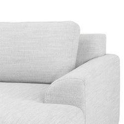 CLC747 3 Seater Left Chaise Sofa - Light Texture Grey - Black legs - Furniture Castle