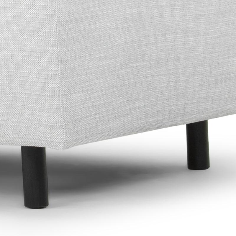 CLC747 3 Seater Left Chaise Sofa - Light Texture Grey - Black legs - Furniture Castle